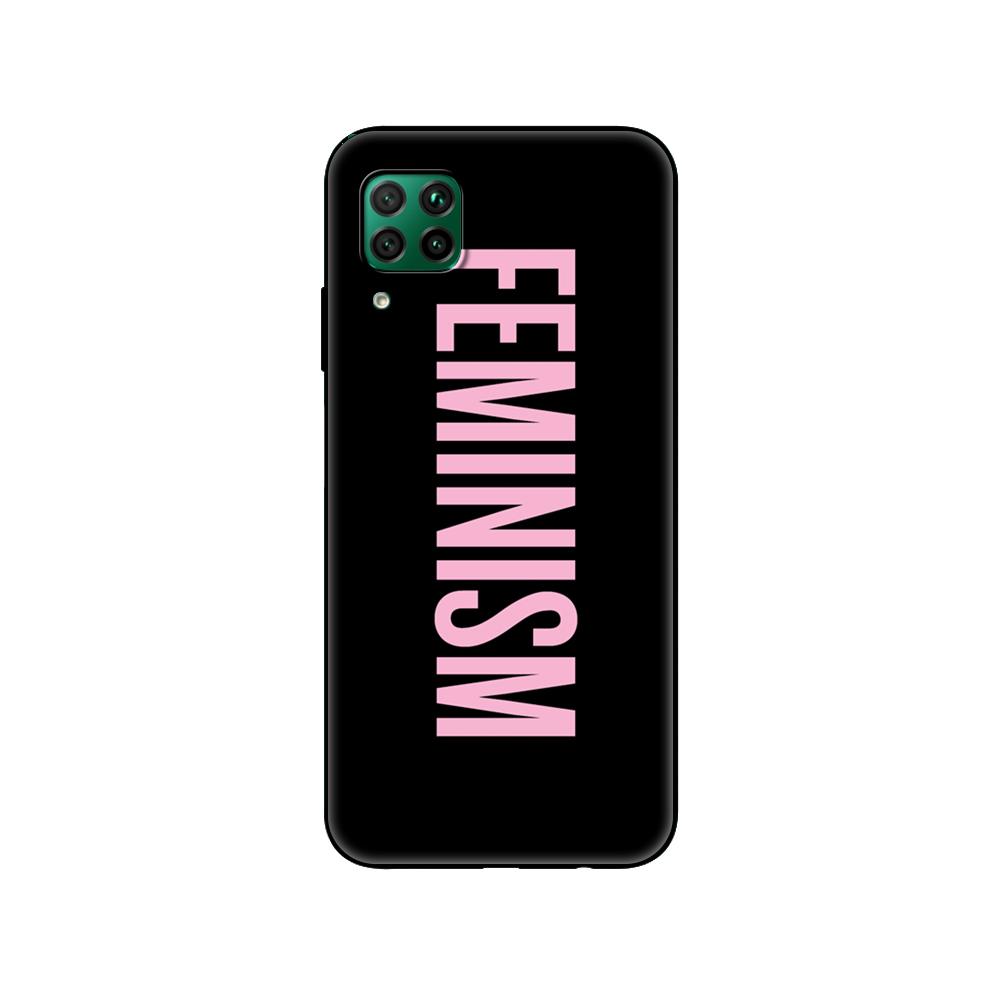 

Черный чехол из ТПУ для Huawei P30 Lite P30 Pro P40 чехол для Huawei P40 LITE EP Smart 2020 чехол чехол феминистский феминизм huawei P Smart 2020