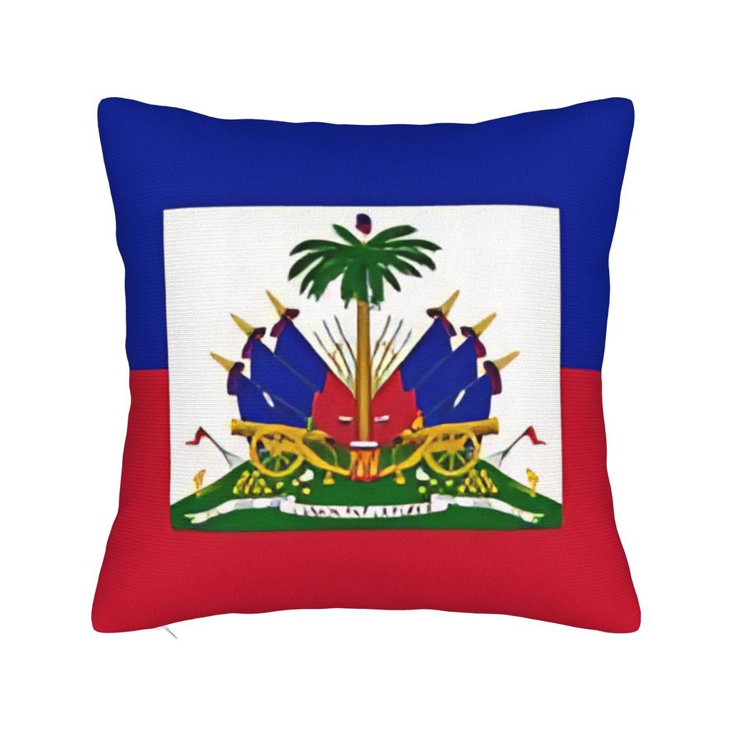 Pillow Case Haiti FlagCountry Map Soft Pillow Cover For Sofa Home Decoration Fashion Pillowcases