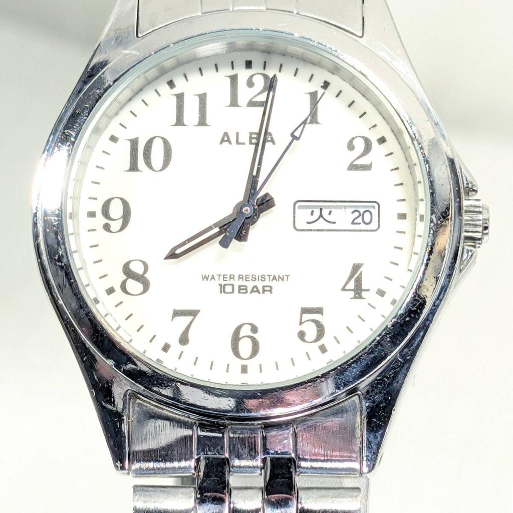 Seiko ALBA Battery Working Men's Watch, Replaced, Condition, M-16