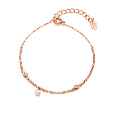 Silver Pearl Bracelet Sc1761