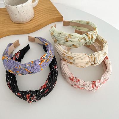 Headdress Fashion Accessory Gentle Temperament Headband Female Printed Fabric Hair