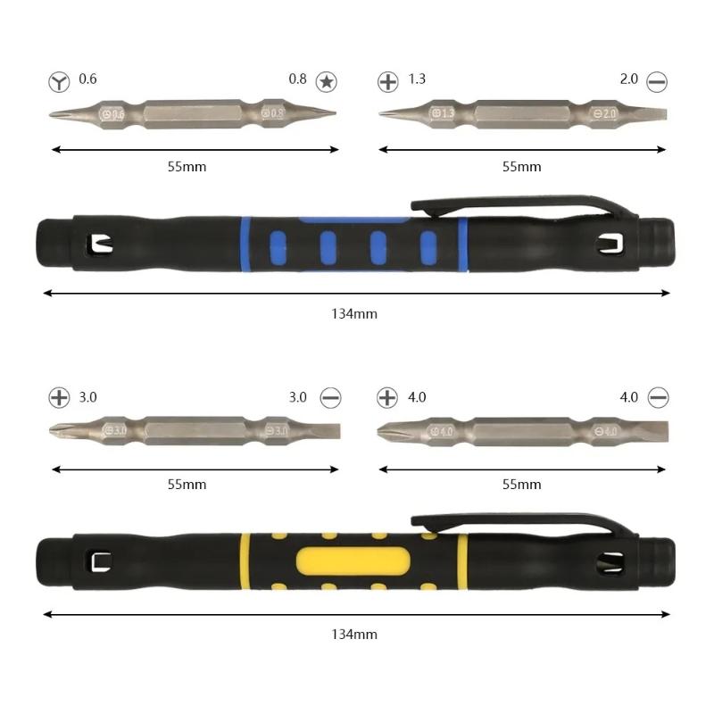 Multi Use Mini Magnetic Screwdriver, Small-sized Portable Disassembly Pen Tool, Phillips Screwdriver with Interchangeable Head