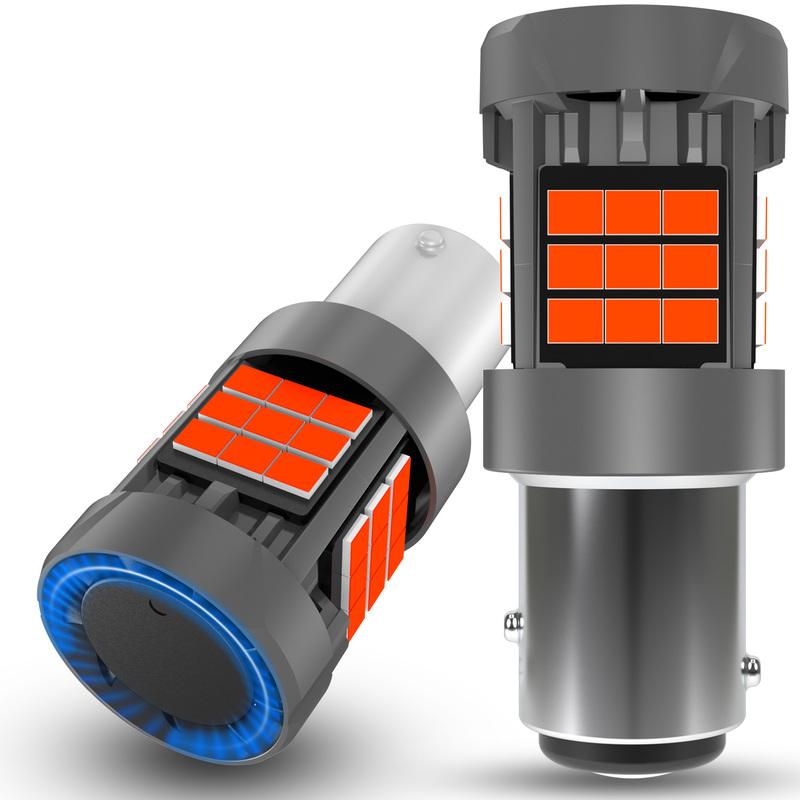 Katur 2pcs 1157 BAY15D Led Car Light Turn Signal Brake Light Tail Stop Parking RV Lights Super Bright White Orange Red Canbus 1157 BAY15D P21/5W оранжевый