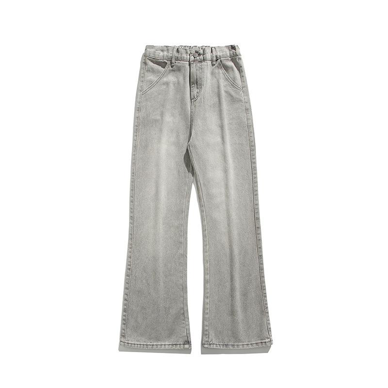 New Summer Retro Gray Jeans Men's Flared Pants