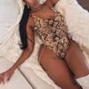 Swimwear Women's Snakeskin Tight-fitting One-piece Printed Sexy European and American Swimsuit