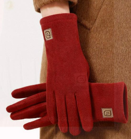 

Women s Winter 2026 Windproof Touchscreen Cycling Gloves - Double-Sided Fleece-Lined, Thickened for Warmth One Size