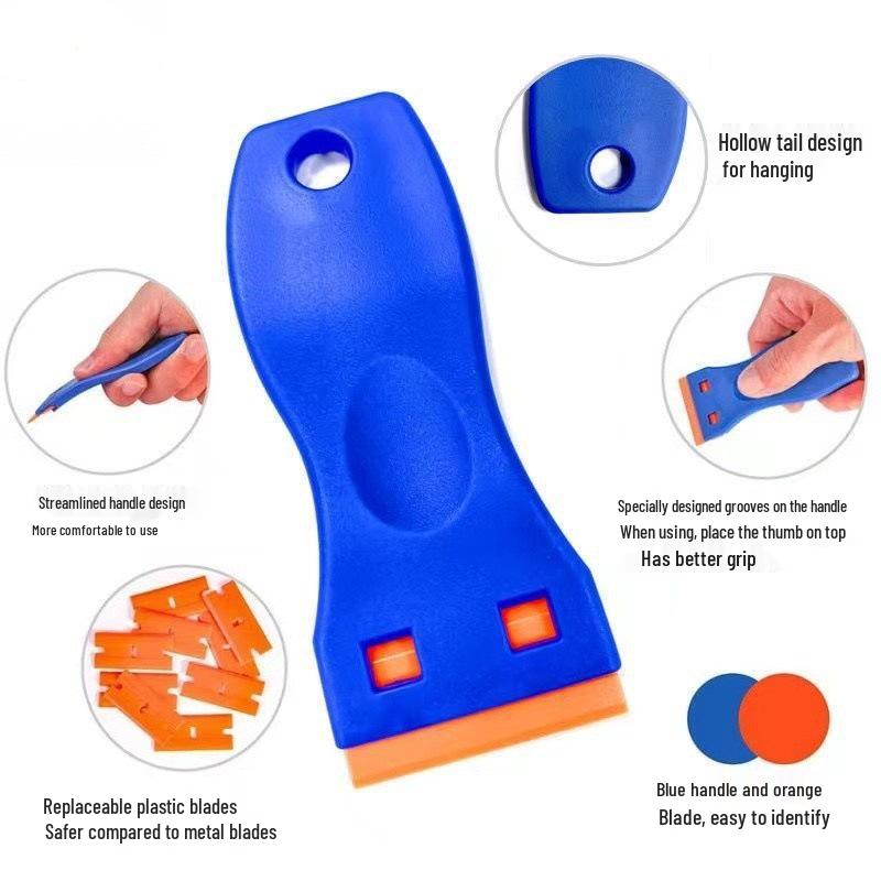 Thickened Large Glue and Film Removal Scraper for Car and Glass Surfaces