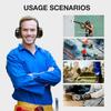 LYSIAN Foldable Noise Reduction Hearing Protection and Safety Earmuffs for and Loud Security Orange Black Earmuffs, Filming, Workshops, Events,