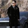 Men's Thick Medium Long Imitation Mink Fur Coat for Autumn/Winter
