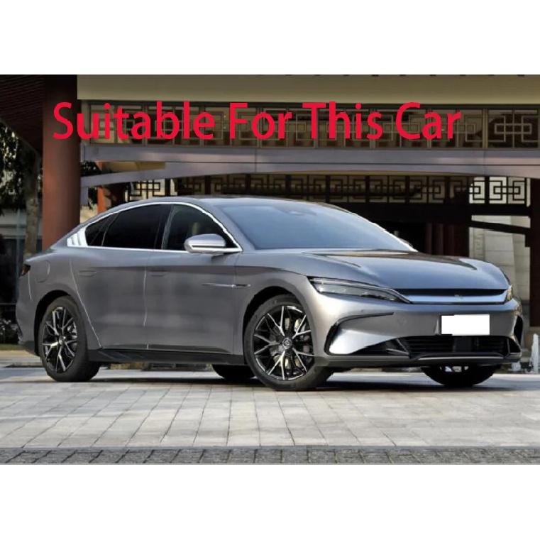 For BYD Han Ev Dm   Car Accessories Stainless Steel Four Door Horn Covers Are Decorated With Sequ
