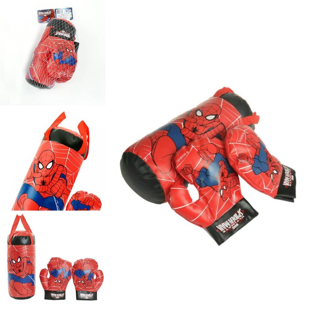 Red Plastic Punching Gloves Disney Marvel Spider-man Boxing Toy For Kids 2-5 Stress Relief
