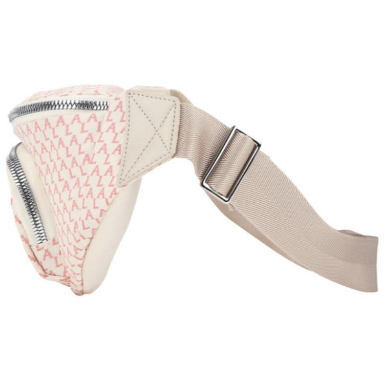 New MLB Monogram Collection Nylon Fabric Fanny Pack Regular Unisex Pink 32BGC9941-07P
