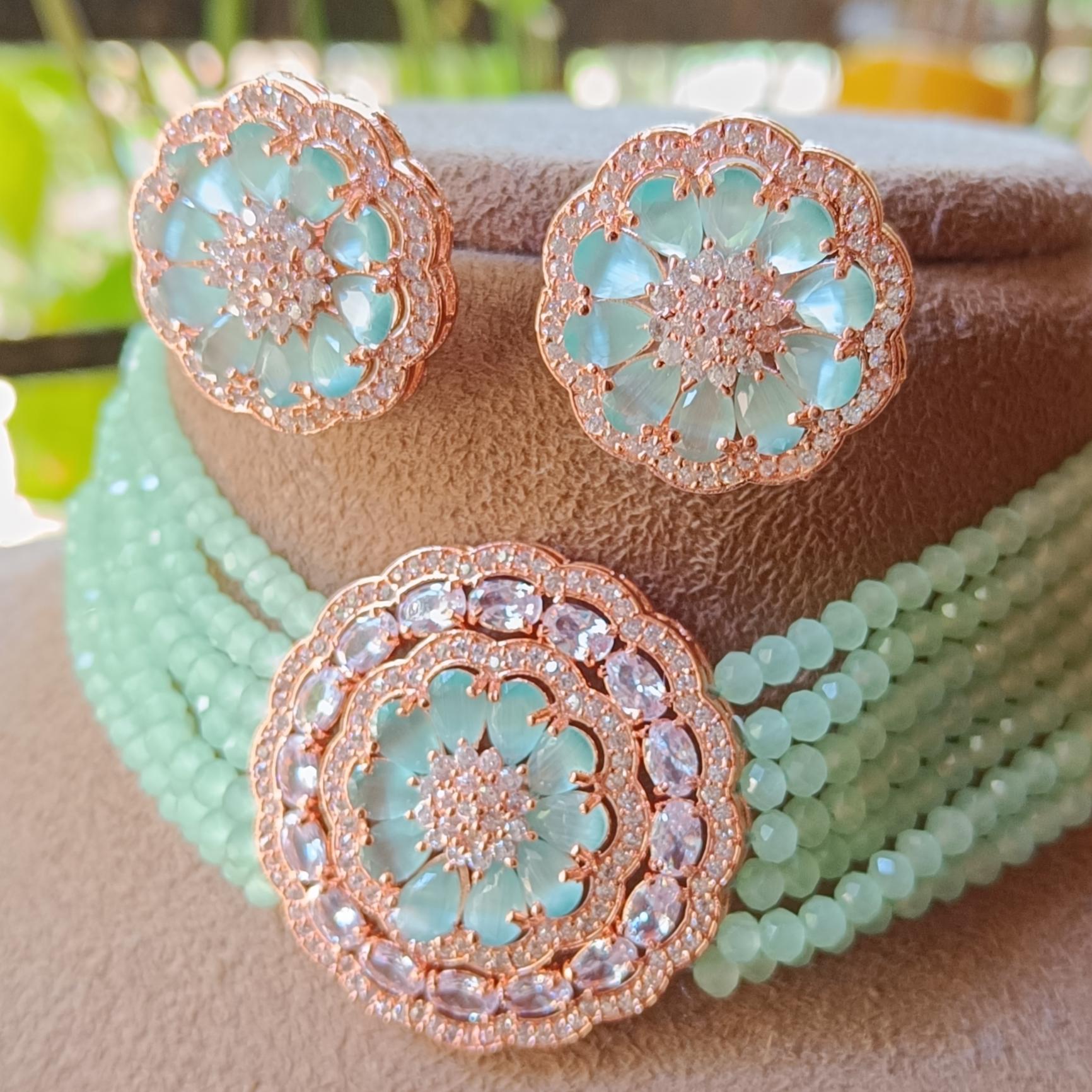 

Ювелирные наборы Choker для женщин Свадьба невесты с серьгой