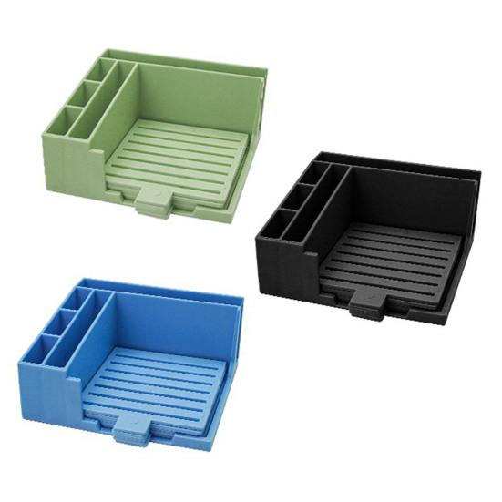 Square Plastic Note Holder with 5 Templates Desk Organizer for Lists Notes Mobile Phone Stand Efficient Organizatio Tool for Office School Home