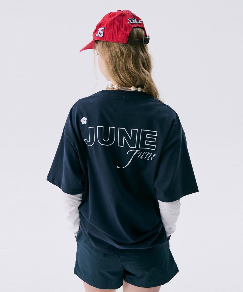 JUNEJUNE SPACE Vol11.Basic Logo T_Navy(Vol11.Basic Logo T_Navy)