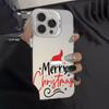 Tide brand Christmas hat is suitable for Apple 16 mobile phone case, colored silver iPhone13PRO Tide 15 anti-drop 14/xsmax