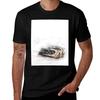 Rallye-Auto-Illustration T-Shirt Lässiges Leichtes Sommer-Kurzarm-Oberteil