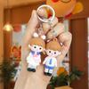 Adorable Braided Girl & Boy Figurine Keychain Charms: Creative Cartoon Backpack Pendants