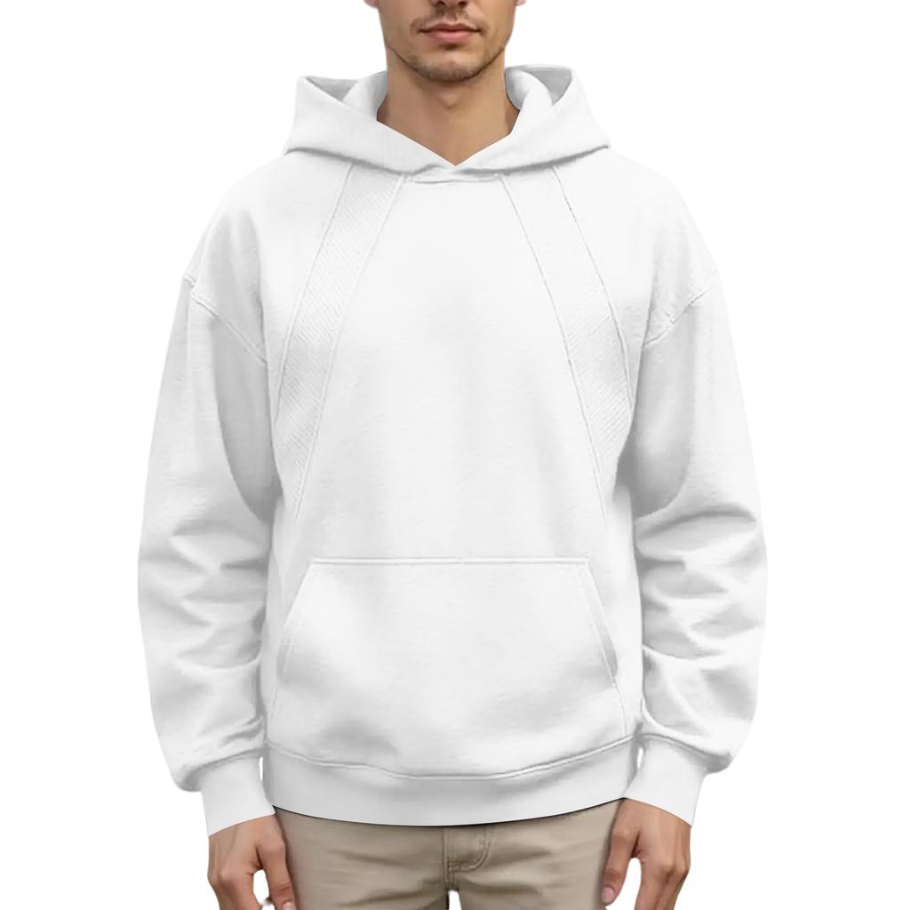 Men's Hooded Sweatshirt, Contrasting Color Sweatshirt, Sports   Casual Jacket