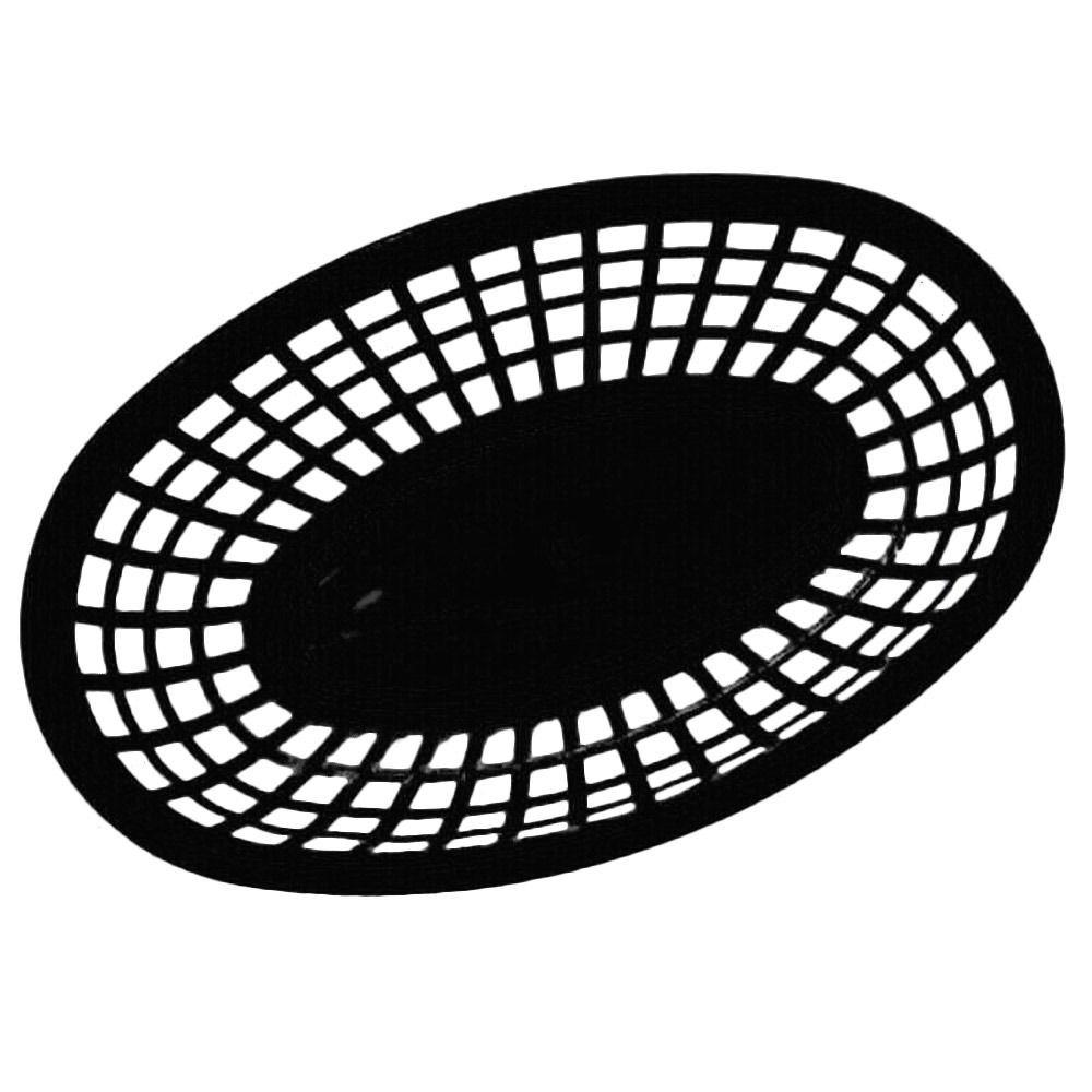 

Пластиковая корзина для сервировки, многоразовая тарелка для хлеба, корзины для картофеля фри, бургеров, еды, обслуживание фаст-фуда чёрный