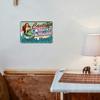 Funny Pool Warning Tin Sign Vintage Mermaid Bathroom Bar Decor