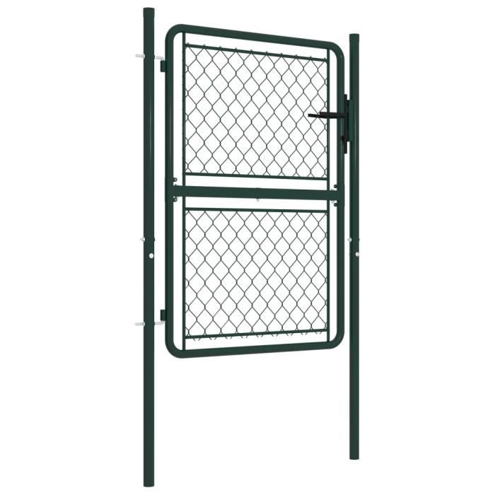 VidaXL Steel Gate 100 X 150 Cm Green