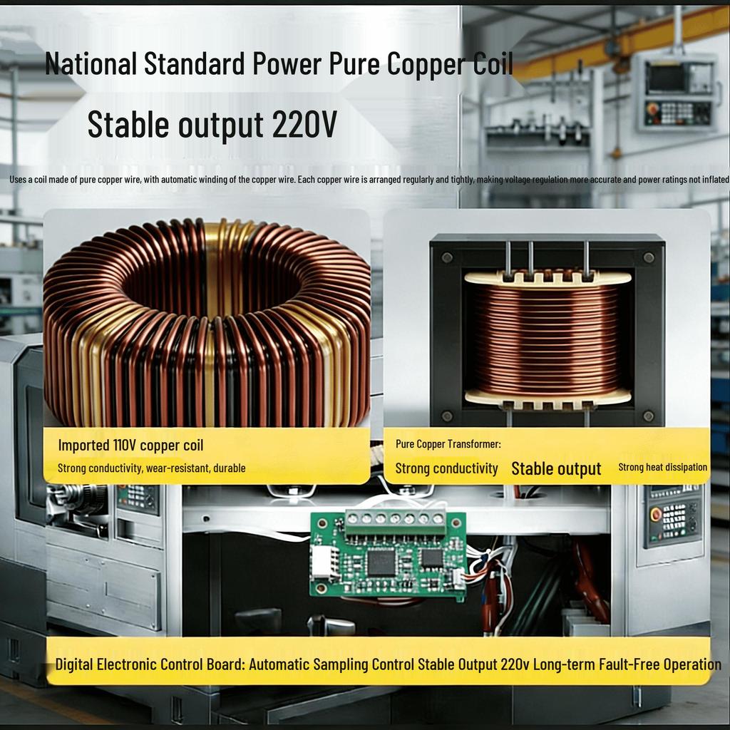 220V Single-Phase 2000W Automatic Voltage Regulator, 90-240V, 5000VA