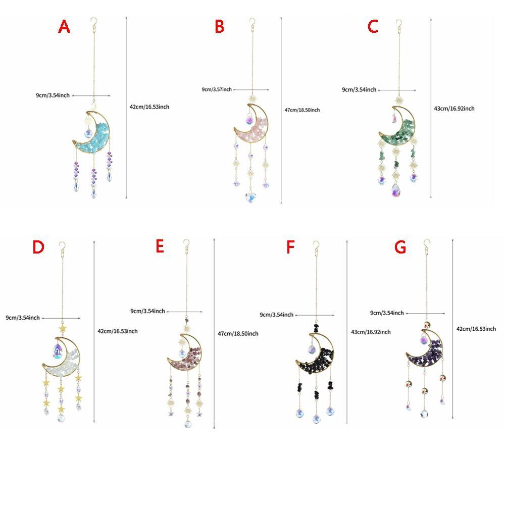 Crystal Sun Catcher Prism Colorful Wind Chimes Creative Moon Catchers  Yard Garden Decor