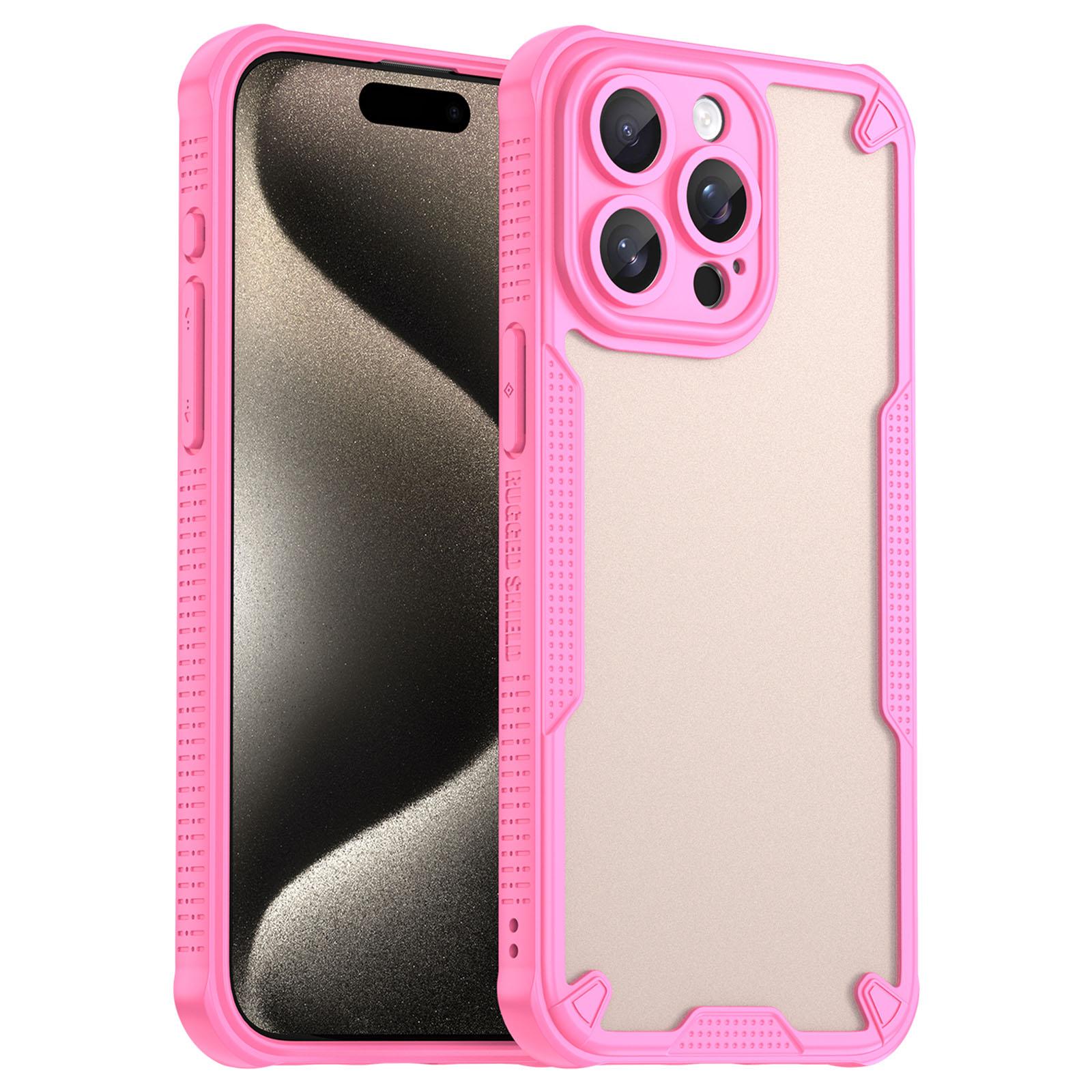 

Armor Series For iPhone 15 Pro Max Case PC+TPU Semi-Transparent Frosted Finish Protective Phone Cover A