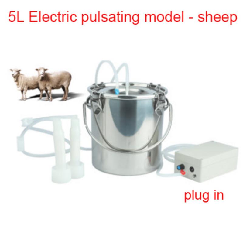 3L/5L dojící stroj automatický elektrický a pulzační pro farmy krávy kozy ovce vakuové čerpadlo nerezové vědro na dojení