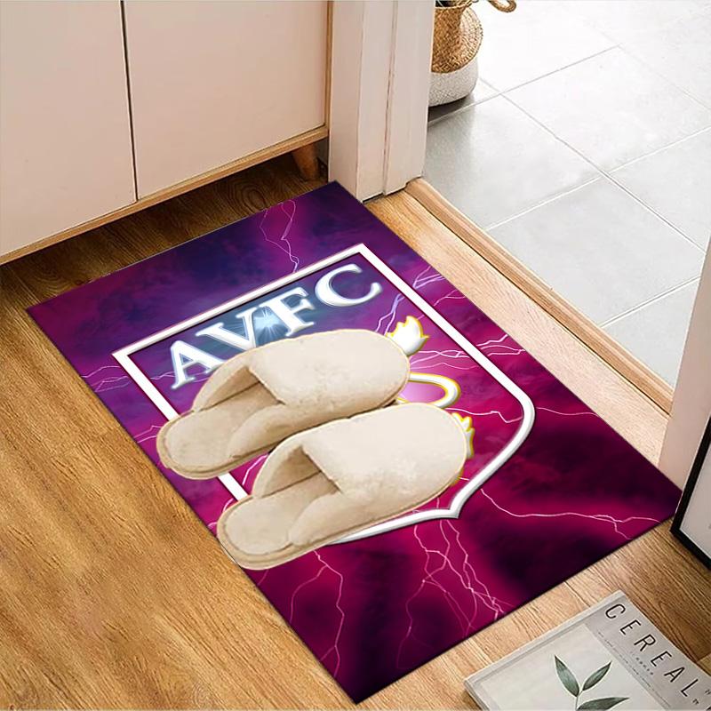 Aston Villa Crest Design Rug Game Carpet, Floor Mat for Bedroom Living Room Entryway Rug, Home Decor Idea Gift for Christmas Birthday