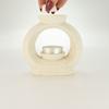 Ceramic Zen Oil Burner - Large Oval Pebble  - Speckled Off-White