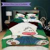 HELLO SPANK Pattern Bedding,Quilt Set Quilt Cover Pillowcase Home Birthday Gift(1 * duvet cover + 2 * pillowcase, without core)_lx