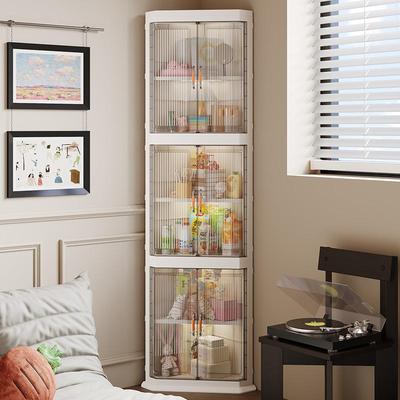Removable Corner Cabinet Fashion Kitchen Corner Cabinet Easy To Install 1/2/3 Layers Plastic Living Room Cabinets