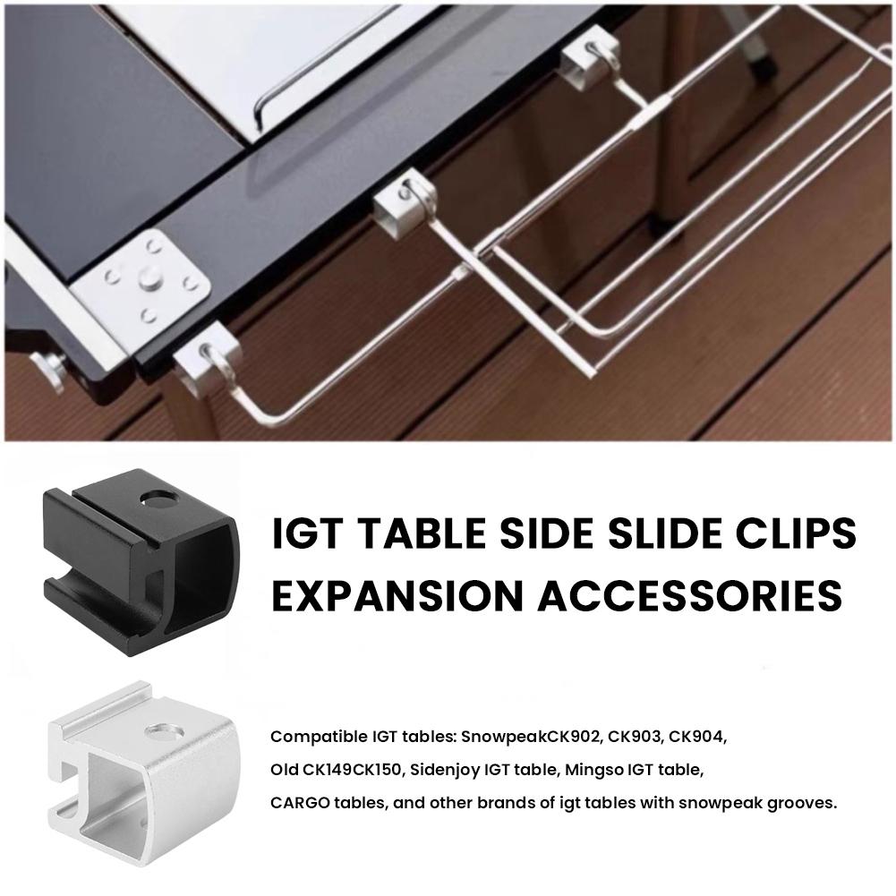 IGT Table Connecting Hook Aluminium Alloy IGT Table Hook Clamp Lightweight Camping Table Link Buckle Portable for Camping Hiking