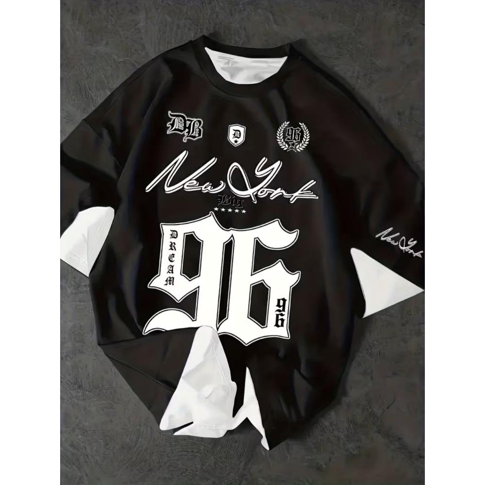 Men's T-shirt with digital street print pattern