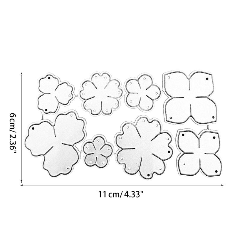 Floral Cutting Dies Embossing Die Cuts Template for Kid Gift Card Making DIY Paper Craft Scrapbooking Photo Album