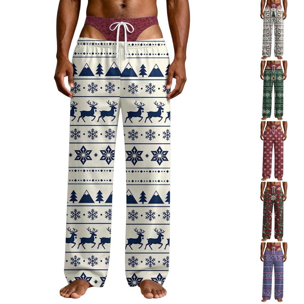 Pantalones de Pijama Divertidos Novedosos para Hombre con Estampado de Ropa Interior, Ropa de Dormir Cómoda