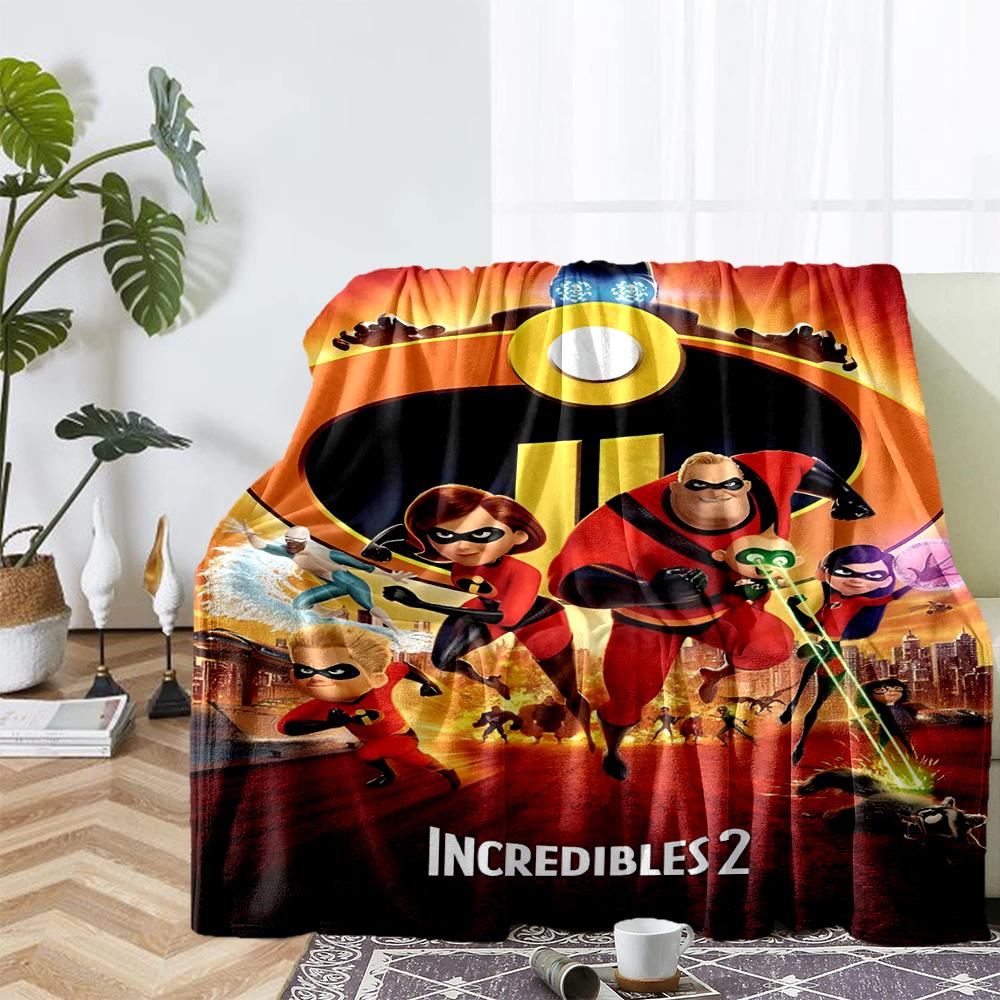 The Incredibles Theme Printed Blanket - Perfect for Couch, Bed, Travel & Outdoor Use | Machine Washable, Cozy & Durable.