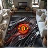 Tappeto in Flanella Stampato Manchester United Antiscivolo Morbido Poliestere Tappeto per Pavimento Tappetino Decorativo per Interni per Camera da Letto Soggiorno Divano