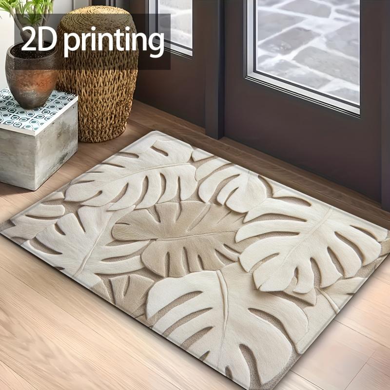 Style Leaf Doormat, Bathroom Foot Mat, Floor Mat, Spring/summer Mat, Laundry Room Entrance Mat, Modern Home Decor