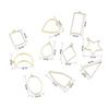 30 PCS/set of Handmade DIY Jewelry Accessories UV Crystal Silicone Mold Making Jewelry Pendants Geometric Hollow Frame Pendants