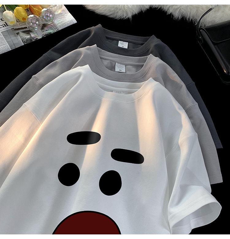 Men's Trendy Oversized Short-Sleeve T-Shirt - Casual Summer Style for Students & Couples