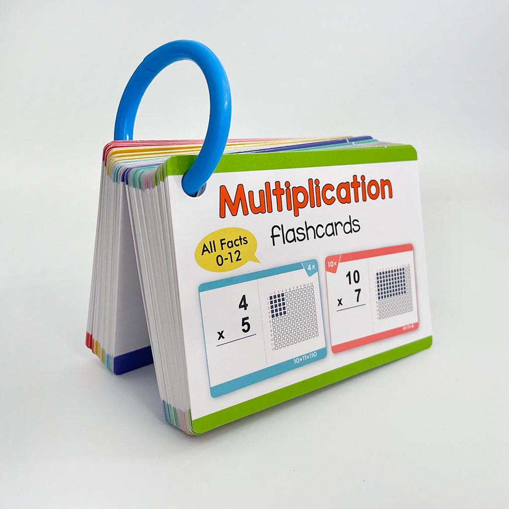 Multiplication Flash Cards 0-12 Visual Assisted Arithmetic Reusable Portable Flashcards for Kids