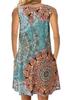 2020 Sleeveless European-American Floral Pocket Beach Dress