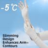 Sun Protection Long Sleeve Solid Color Sunscreen Sleeve Gloves Thin Ice Silk Arm Sleeve  Women