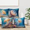 Jellyfish Pillowcase Printed Ocean Life Home Summer Large Peach Skin Cushion Decoration