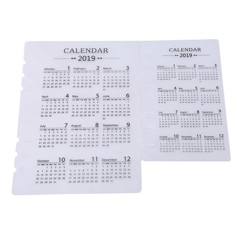 Creative Calendar  Divider Binder Notebooks  Accessories  Partition Plate
