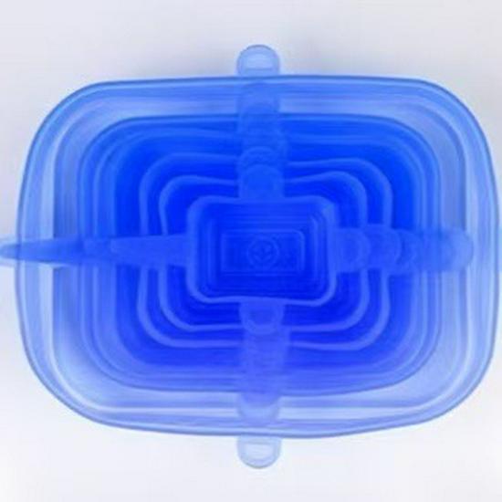 6-Piece Stretchable Silicone Food-Grade Lids for Fresh-Keeping