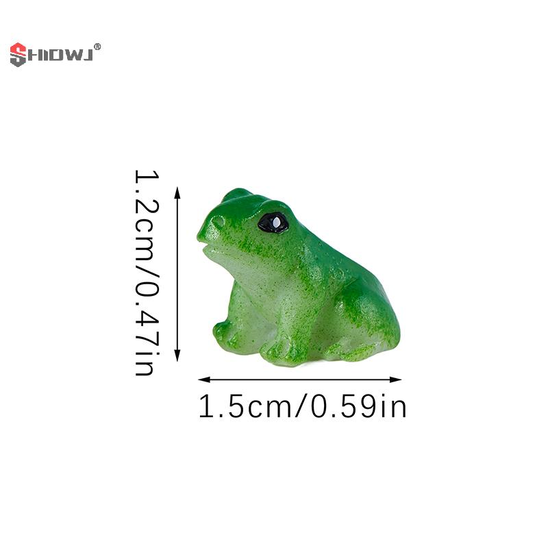 5/10Pcs Resin Mini Frogs Miniatures Tiny Figurines Fairy Garden Ornament Micro Landscape Resin Crafts DIY Craft Decoration